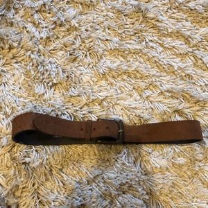 Brown leather belt